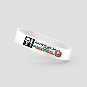 OBIDATTI Branded Wristband White